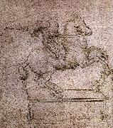 Study fur the Sforza-Reiterstandbild, LEONARDO da Vinci